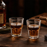 2oz 60ml 100ml 150ml Verre trempé fin Verres à eau en verre trempé Verres à shot incassables