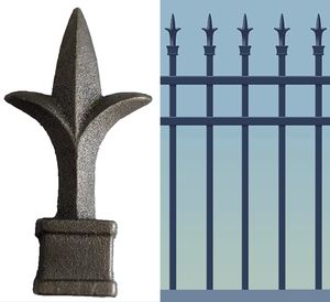 Ouya รั้วเหล็กหล่อสำหรับตกแต่งสวนเป็นมิตรกับสิ่งแวดล้อมป้องกันการเกิดสนิมพอดีกับ5/8 "รั้วเหล็กสามจุด - Product Image 1