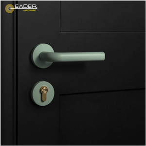 Poignée de porte en alliage de zinc jaune, design minimaliste Morandi, pour usage hôtelier, fabriquée en Chine, serrure de poignée de porte artistique - Product Image 5