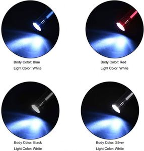 Mini Linterna LED de Aluminio de Alta Calidad Multicolor con 9 LED y Correa, Batería AAA No Incluida - Product Image 5