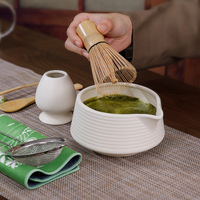 BespritGift Best Seller Kit Matcha 8 pièces Bol en céramique Fouet en bambou Support Chasen Boîte cadeau de thé Matcha pour usage personnel et cadeaux