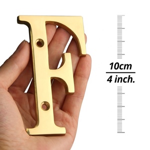 4 Inch. Chữ Cái <span class=keywords><strong>B</strong></span>ằng Đồng Màu Trơn 10Cm Số Cử<span class=keywords><strong>a</strong></span> Nhà Hiện Đại Số Hộp Thư - Product Image 3