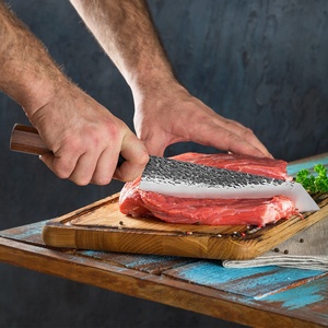 Nhật Bản Đầu Bếp Dao Đặt 3 Lớp 9cr18mov Thép Không Gỉ W/<span class=keywords><strong>Octagon</strong></span> Xử Lý Và Khối Giữ Bằng Gỗ Cho 4 Mảnh Dao Nhà Bếp Thiết Lập - Product Image 4