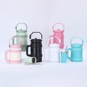 Borge Tùy Chỉnh 140Ml/1.2L/<span class=keywords><strong>1.5L</strong></span>/1.9L Cách Nhiệt Chân Không Bình Nhiệt Đôi Tường Nước Bằng Thép Không Gỉ Chai Cốc Với Xử Lý - Product Image 2