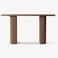 Table console rétro américaine pour hall d'entrée Armoire de foyer en bois de chêne solide Support de hall d'entrée Table d'offrande murale pour la maison