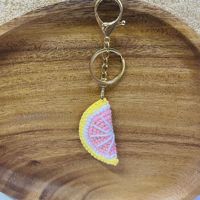 Handgemaakte gehaakte watermeloen-citroen fruitplakjes half afgewerkte onderdelen sleutelhanger haarband accessoires