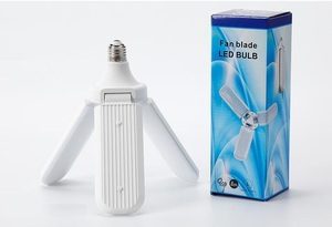 Bombilla LED con Aspas de Ventilador Plegables Ajustables de 360 Grados, Marca OEM de Fabricantes, 20W 40W 50W 60W E27 B22 100lm/<span class=keywords><strong>w</strong></span> - Product Image 4