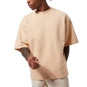 Nouveauté T-shirt personnalisé de qualité supérieure 260 Gsm en coton et élasthanne surdimensionné lourd à manches courtes pour homme - Product Image 1