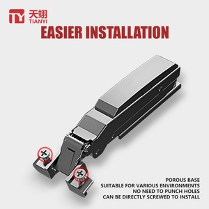 Hot Selling <b>Soft</b> <b>Closing</b> Hiding Fully Damped Two-stage Force Hydraulic Buffer Nickel Plated <b>Cabinet</b> Door <b>Hinge</b> for Bedroom - Product Image 3