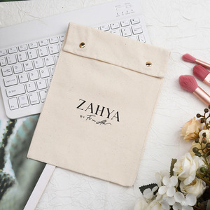 Sinh thái thân thiện bông vải nút trang điểm bàn chải nước hoa bao bì túi vải tự nhiên phong bì món quà sinh nhật Túi - Product Image 2