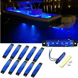 12v 24v 6 Smd Led Blue LED Pods Rock Underbody For Jeep Offroad Truck UTV ATV Boat Side Marker Indicator Light Side Lamp Trailer