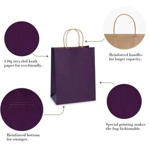 <b>Gift</b> Paper <b>Bags</b> with Handles Kraft Shopping Retail Craft <b>Bags</b> Recyclable Paper <b>Gift</b> <b>Bags</b> Minimalist Style <b>Gift</b> Paper <b>Bag</b> - Product Image 3
