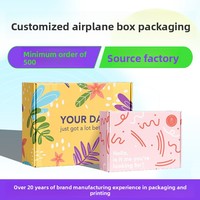 Boîtes d'avion personnalisables en carton ondulé ultra-rigide, résistantes à l'écrasement, avec options de couleur, motifs imprimés et logos sur mesure