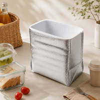 Verdikte aluminiumfolie geïsoleerde voedselzakken, wegwerp koelzakken voor afhaalmaaltijden, fruitkoelzakken, thermische verpakkingszakken voor koude opslag