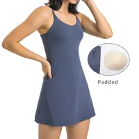 DT201夏の新しい薄いストラップテニスドレス、ブラ通気性フィットネススカート