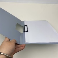 Carpeta de Archivo Plegable de PP con Clip Metálico Resistente, Carpeta de Escritorio para Documentos de Oficina
