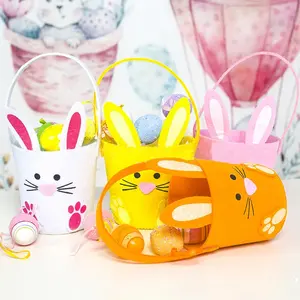 Children's Storage Candy Egg Bucket Easter Felt Basket
