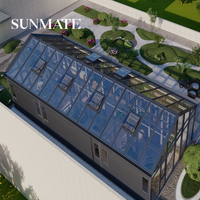 Véranda en aluminium, jardin d'hiver en verre, serre, solarium, toit de terrasse, isolation thermique extérieure, préservation de la chaleur