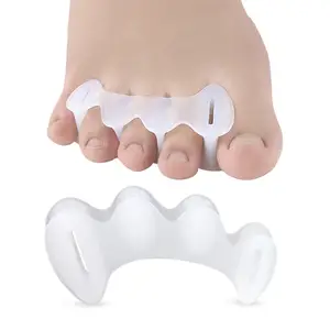 Separador de dedos suaves de gel de silicona y separador de dedos espaciador separador de dedos de silicona separador de pies de silicona dura Unisex 10 pares