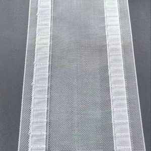 Ruban plissé et passe-tringles en nylon blanc avec poches à crochets en maille, longueur 100 m, pour la confection de rideaux - Product Image 3