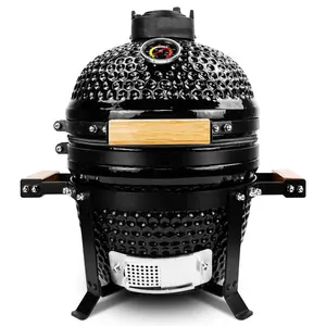 15 Inch Ceramic Barbecue Charcoal Stove Kamado BBQ Grill Outdoor