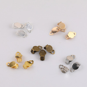 Clips de Oreja Metálicos Simples, Chapados en Oro, Plata y Bronce, Accesorios para Joyería DIY, para Pendientes sin Perforación, Forma de U, Pernos Invisibles - Product Image 3