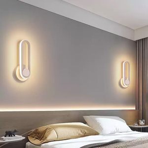 Modern &amp; Simple Nordic Background Wall <strong>Lamp</strong> Creative <strong>Warm</strong> Corridor Lighting Rotatable Bedside LED <strong>Lamp</strong> with Iron Body - Product Image 3