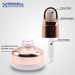 Botella de vidrio con cuentagotas, botella de vidrio de aceite de lujo, 30ml - Product Image 3