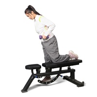 Banc de musculation réglable professionnel FID (plat/incliné/décliné) pour la musculation avec poids libres en salle de sport