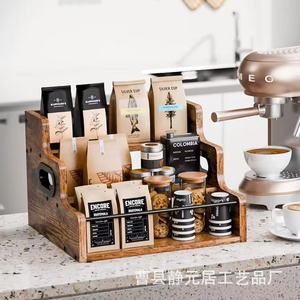 Wooden Multi Tiered Wine <b>Rack</b> 4 Layers Oak Display <b>Rack</b> For <b>Kitchen</b> Countertop Storage - Product Image 2