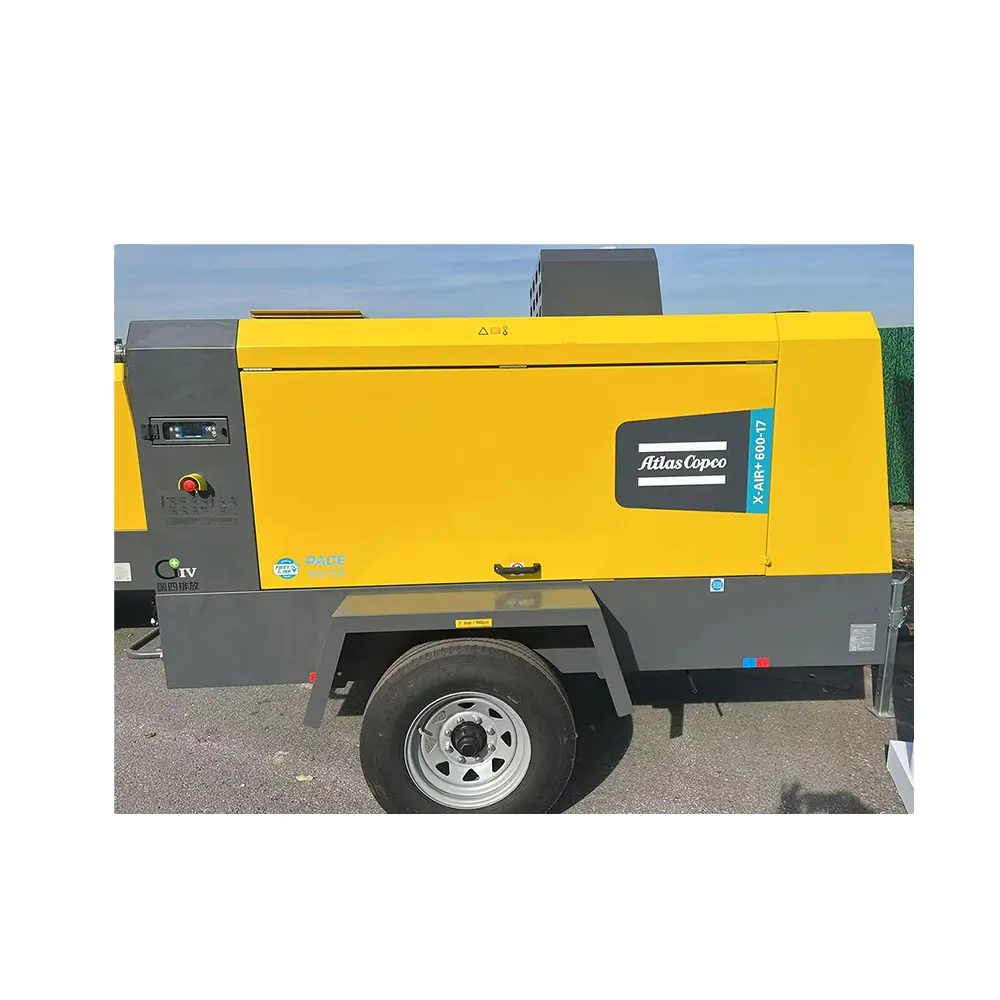 Воздушный портативный винтовой воздушный компрессор Atlas Copco X, Национальный IV новый двигатель, подшипник коробки передач, оборудование для производства газа