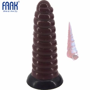 FAAK 25cm Long Silicone <b>Dildo</b> with Big Cup Strong Suction Butt Plug for Famale - Product Image 1