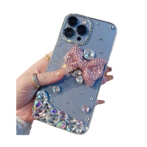 Pour Samsung S24 coque de téléphone portable luxe cristal diamant rose arc étui de protection pour Samsung A72 note20attr coque de téléphone - Product Image 5