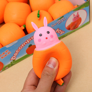Juguetes Antiestrés, Conejo Zanahoria, Juguete Divertido para Aliviar el Estrés, Taza para Apretar con Forma de Conejo Zanahoria, Juguete de Conejito para Apretar - Product Image 2