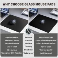Nouveau Tapis de Souris Professionnel Personnalisé en Verre Trempé Photovoltaïque 2026 pour Gaming et E-sports, Motif Givré Imprimé, Étanche