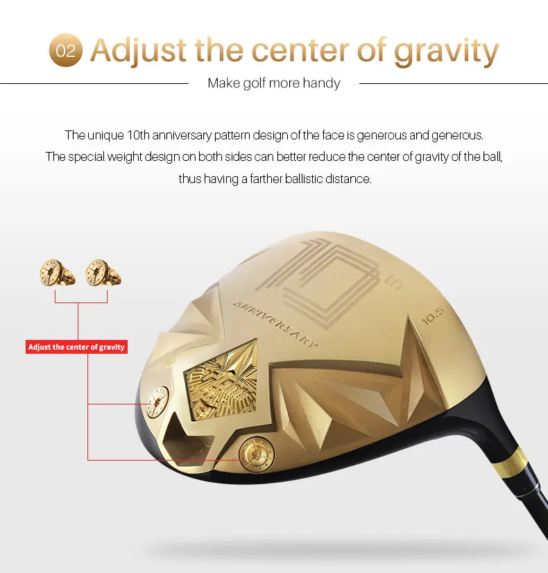 PGM MTG009 10 years anniversary Professional Gold Golf clubs set