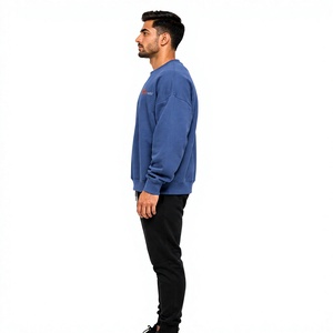 Sweat-shirts surdimensionnés pour hommes, en coton brossé, col rond, manches longues, pull-over, séchage rapide, écologiques - Product Image 3