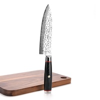 Couteau de chef de cuisine forgé à la main de 7 pouces, acier en poudre Super SG2, manche antidérapant stable en G10, couteau de cuisine