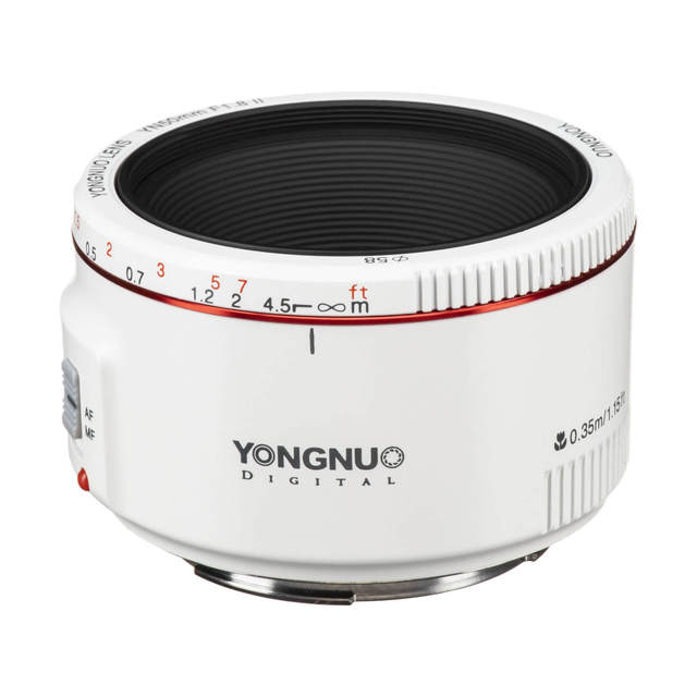 YONGNUO YN50mm F1.8 II Bright Large Aperture AF MF 50mm Standard Prime Lens Auto Focus EF Metal Mount for Canon DSLR Camera