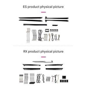 Pour Lexus 2018-2021 <span class=keywords><strong>ES</strong></span> NX RX Éclairage d'ambiance intérieur de voiture LED 64 couleurs Symphonie Bandes lumineuses universelles Lumière d'ambiance - Product Image 1
