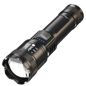 Linterna de alta potencia transfronteriza, láser blanco USB, luz de emergencia portátil recargable ultrabrillante para exteriores con zoom y - Product Image 1