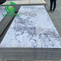 Panneau mural en plaque de cristal de carbone de bambou, dalle de fibre de roche, panneau de charbon de bois pour décoration intérieure, placage marbre