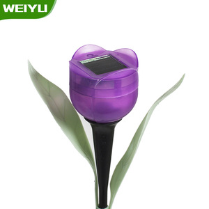 Lampe solaire de jardin Weiyu en forme de tulipe, pour pelouse, paysage, cour extérieure, lampe décorative, étanche, avec contrôle de la lumière - Product Image 2