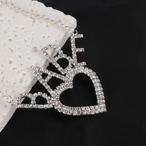 Bijoux fantaisie bébé lettres coeur ventre chaîne réglable Micro pavé Bling paillettes strass taille chaîne pour les femmes - Product Image 3
