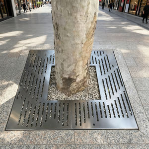 Op maat gemaakte roestvrijstalen gevormde boomrooster voor eenvoudig bewatering en drainage, metalen stalen boomrooster parkvloer - Product Image 5