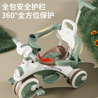 Triciclo de Plástico para Niños, Bicicleta de Pedales Multifuncional, Ligera, de Empuje Manual, Bicicleta de Equilibrio para Bebés y Niños