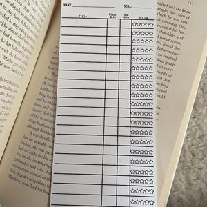 Tùy Chỉnh Sáng Tạo Cuốn Sách Phụ Kiện Cuốn Sách Tracker Bookmark Thư Viện Thẻ Bookmark 2025 Đọc Log Bookmark - Product Image 4