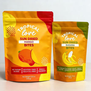Sachets d'emballage alimentaire personnalisés autoportants avec fermeture éclair, 50g, pour fruits secs, sachet pour chips de banane - Product Image 6
