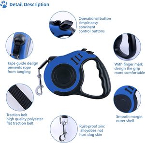 Rts Cartoon Solid Luxury Nylon Retractable <b>Dog</b> <b>Leash</b> with Traction Rope Customized Color & Logo for Small to Medium <b>Dogs</b> - Product Image 3