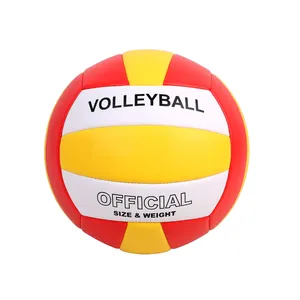 排球球泡沫聚氯乙烯充气软接触聚氯乙烯成人排球训练尺寸5沙滩排球